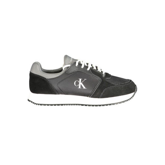 Calvin Klein Black Leather Men Sneaker Calvin Klein
