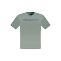 North Sails Verde cotton men's T-shirt with crew neck and short sleeves, featuring a casual design and green color.