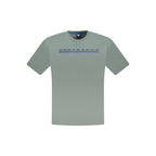 North Sails Verde cotton men's T-shirt with crew neck and short sleeves, featuring a casual design and green color.