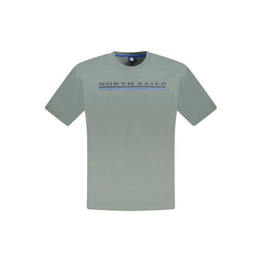 North Sails Green Cotton Men T-Shirt North Sails