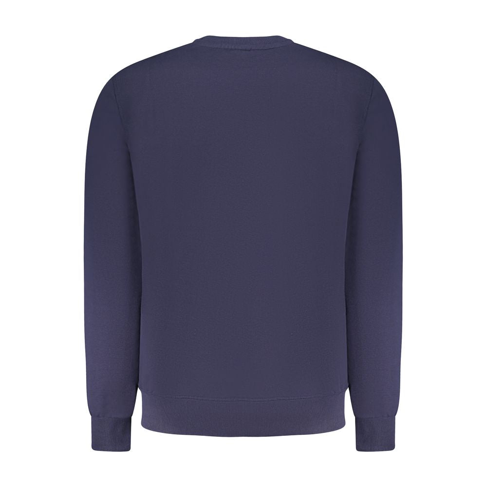 Blue cotton men's sweatshirt by North Sails with a relaxed fit and crew neckline, featuring subtle branding details.
