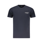 Cavalli Class Blu cotton men's T-shirt with a classic fit and round neckline, featuring subtle branding and smooth fabric.