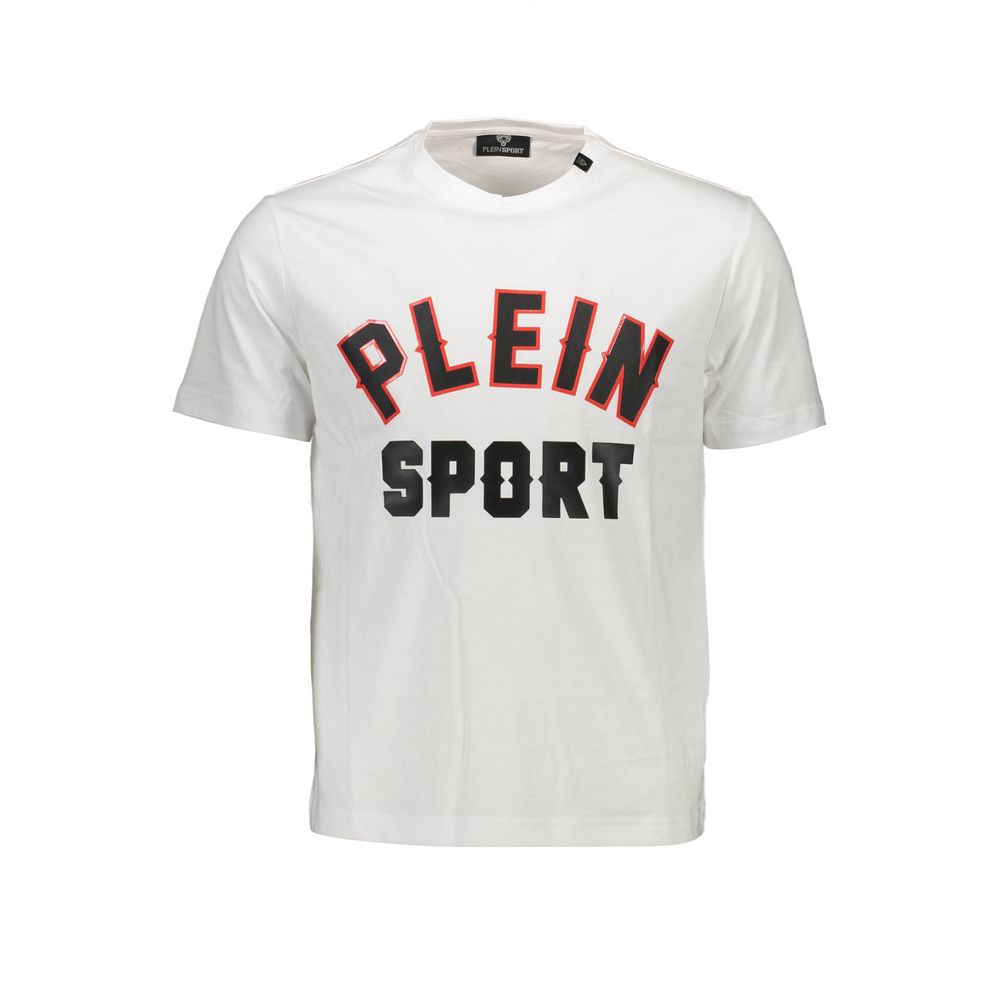 Plein Sport White Cotton Men T-Shirt Plein Sport