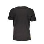 Black organic cotton men's T-shirt by Timberland, featuring a comfortable fit and classic crew neck design.