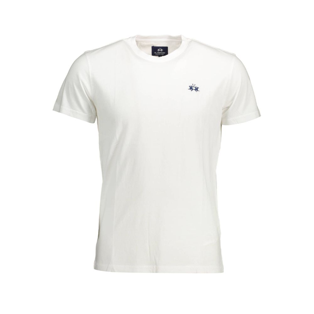 La Martina White Cotton T-Shirt La Martina
