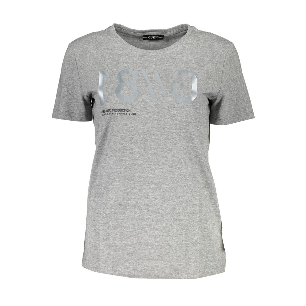 Guess Jeans Gray Cotton Women T-Shirt Guess Jeans