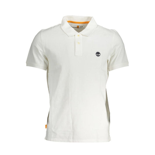 Timberland White Cotton Men Polo Shirt Timberland