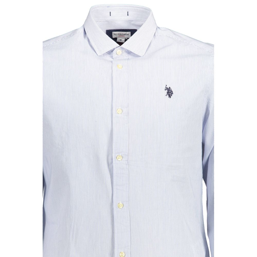 U.S. POLO ASSN. Light Blue Cotton Men Shirt U.S. POLO ASSN.