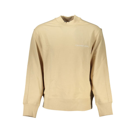 Calvin Klein Beige Crew Neck Logo Sweatshirt Calvin Klein