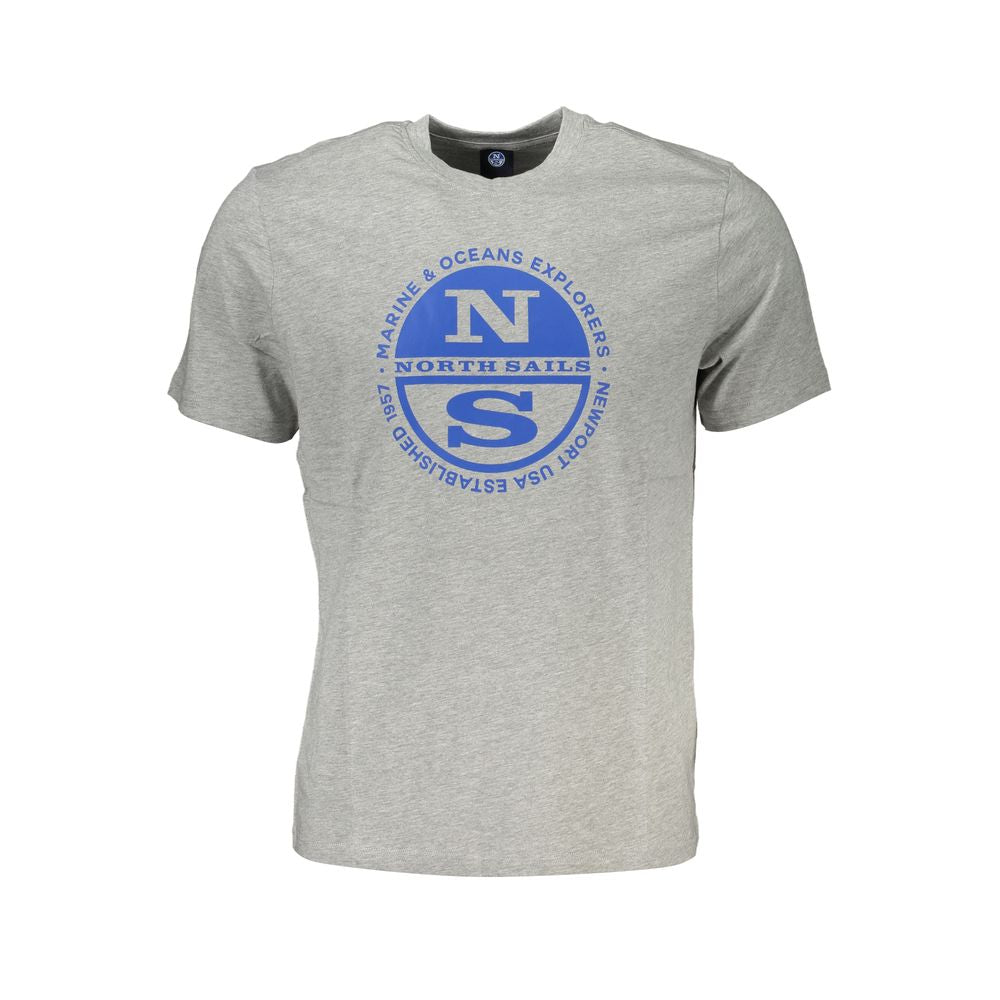 North Sails Brown Cotton Men T-Shirt North Sails