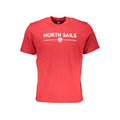 North Sails Rosso cotton men's T-shirt with short sleeves and crew neckline, featuring a simple, classic design.