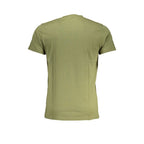 Cavalli Class Verde cotton men's T-shirt featuring a classic crew neck and short sleeves in vibrant green.
