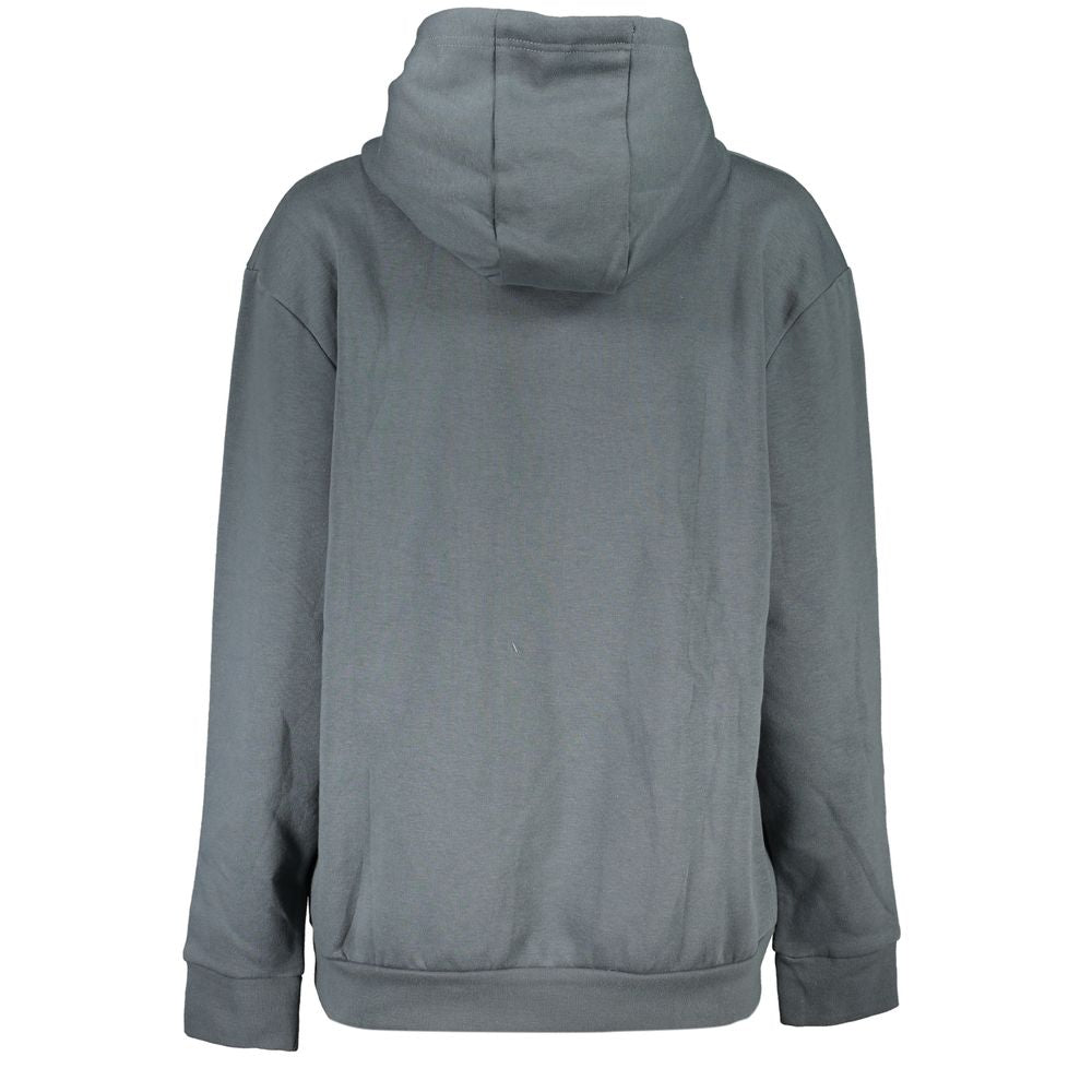 Cavalli Class gray polyester women's sweatshirt with long sleeves and a relaxed fit, featuring subtle branding details.