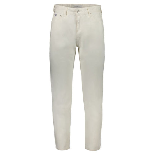 Calvin Klein White Cotton Jeans & Pant Calvin Klein