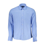 Light blue North Sails cotton men's shirt with a classic collar and button-front design.
