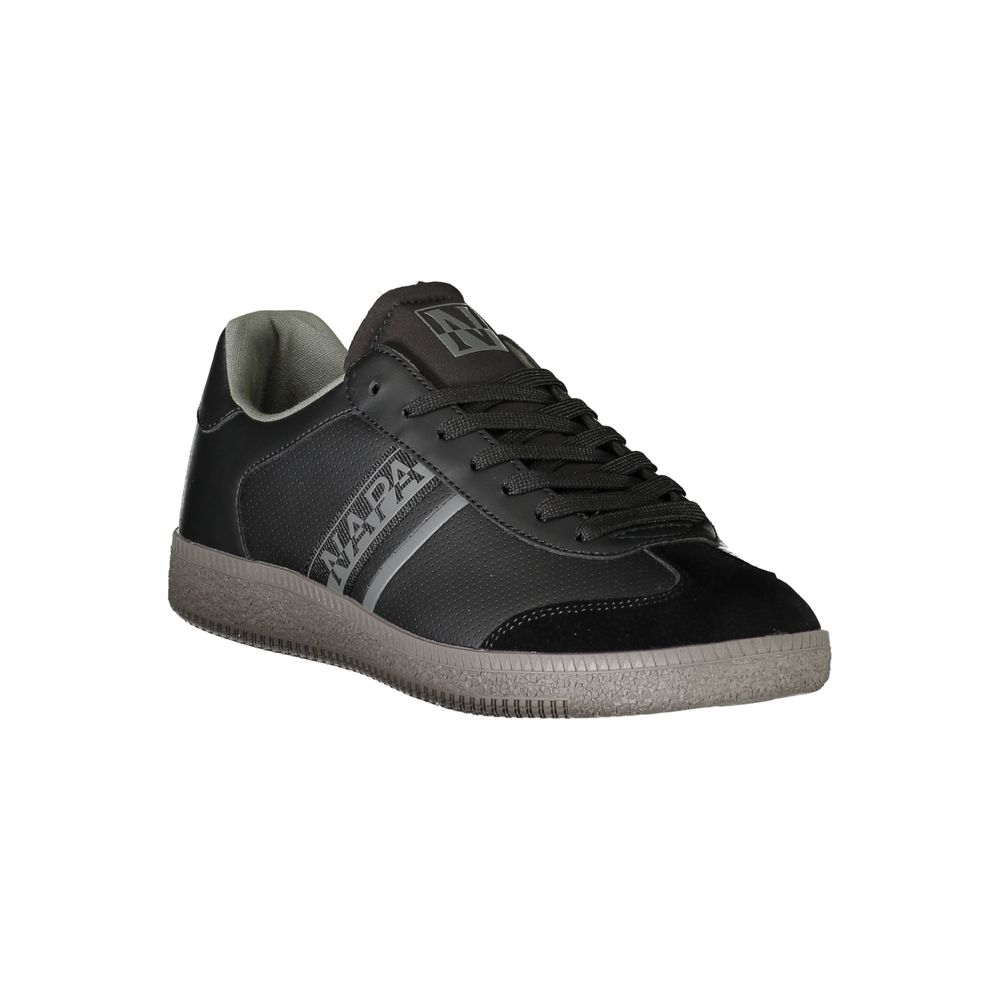 White Napapijri polyurethane men's sneaker with sleek design and rubber sole, stylish footwear for casual wear.