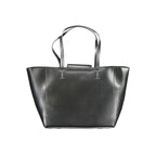 Black Calvin Klein recycled polyester handbag for women with sleek design and modern style.