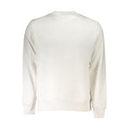 North Sails Bianco cotton men's sweatshirt shown in white, featuring a crew neck and classic fit for casual wear