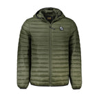 Green Cavalli Class polyamide men's jacket with a sleek design, featuring a front zipper and lightweight fabric.