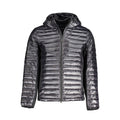 Calvin Klein Nero nylon men's jacket shown in black, lightweight with a sleek design and front zipper closure.
