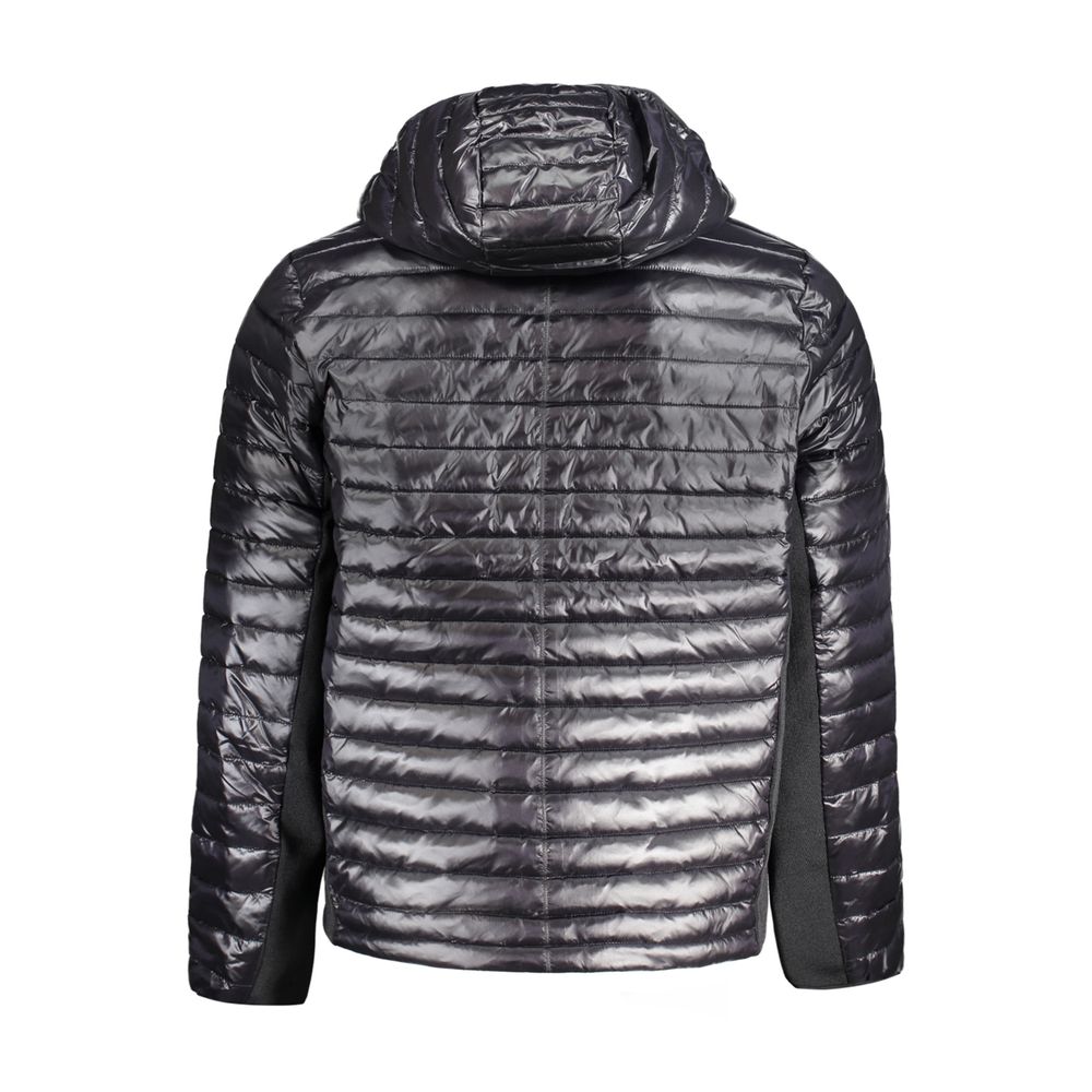 Calvin Klein Nero nylon men's jacket with a sleek design, featuring a high collar and zip closure.
