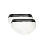 White cotton men's briefs by Cavalli Class, featuring a comfortable fit and classic design for everyday wear.