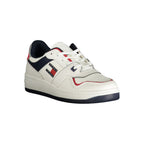 Tommy Hilfiger Bianco polyurethane men's sneaker with white design and sleek sole, casual footwear for everyday wear