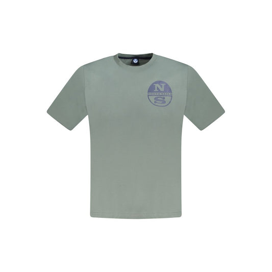 North Sails Green Cotton Men T-Shirt North Sails