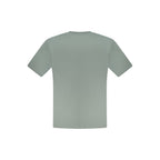 North Sails Verde cotton men's T-shirt with crew neck and short sleeves, featuring a classic fit and green color.