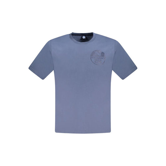 North Sails Blue Cotton Men T-Shirt North Sails
