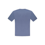 North Sails Blu Cotton Men’s T-Shirt with crew neck and short sleeves, featuring the North Sails logo on the chest.