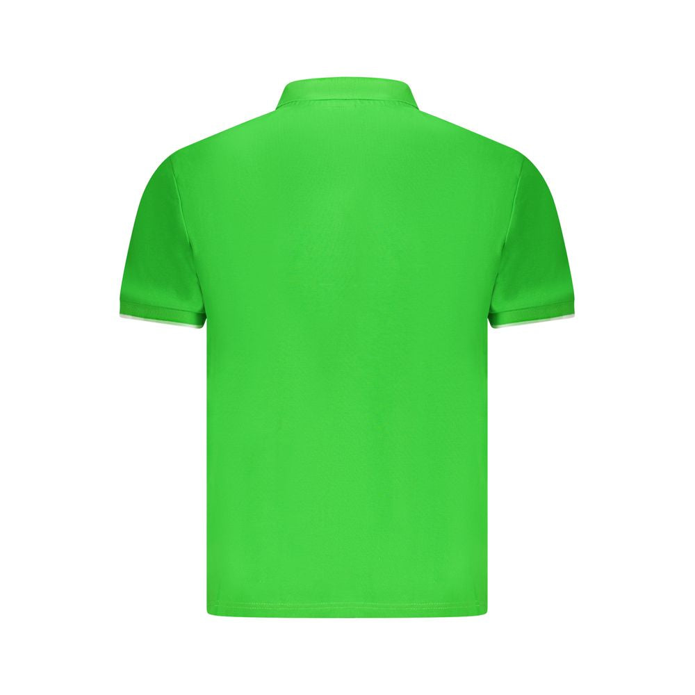 North Sails Verde Cotton Men’s Polo shirt, green short-sleeve polo with collar and buttons, casual men's clothing.