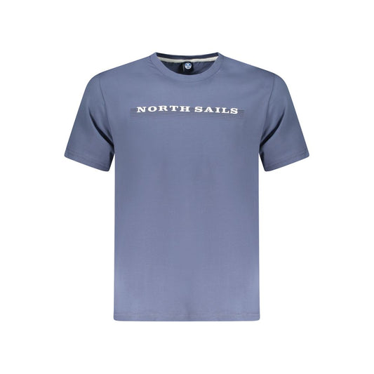 North Sails Blue Cotton Men T-Shirt North Sails