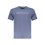 Blue cotton men's T-shirt by North Sails, featuring a classic crew neck and casual fit, displayed on a neutral background.
