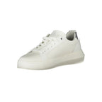 Calvin Klein Bianco Donna sneaker with white polyurethane upper and stylish casual design.
