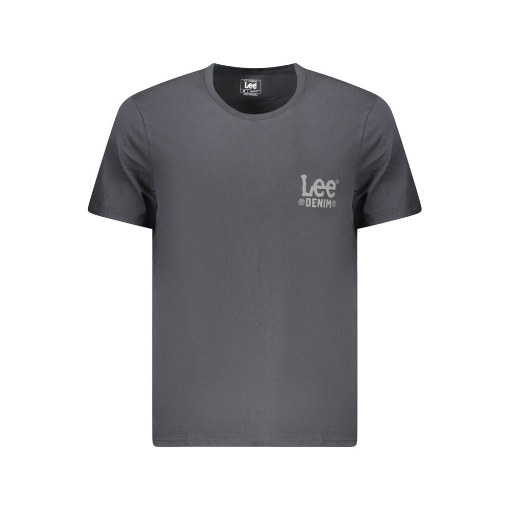 Lee Black Cotton Men T-Shirt Lee
