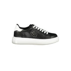 Blauer Nero women's sneaker with black polyurethane upper, white sole, and stylish athletic design.