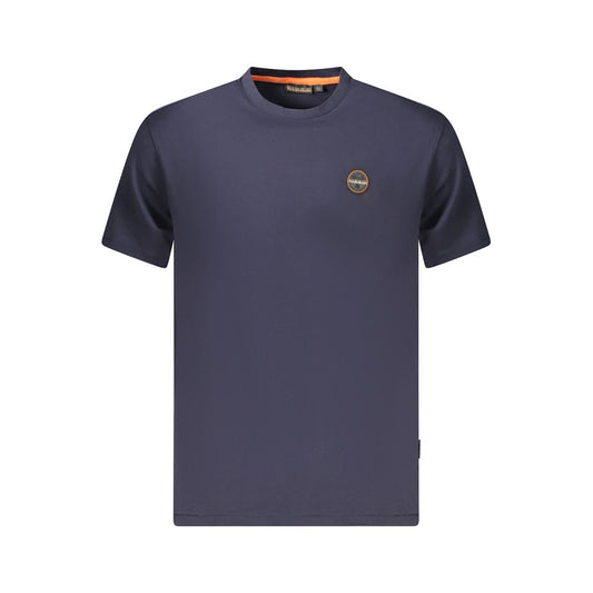 Napapijri Blue Organic Cotton Men T-Shirt Napapijri