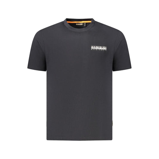 Napapijri Black Cotton Men T-Shirt Napapijri