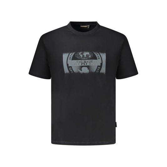 Napapijri Black Cotton Men T-Shirt Napapijri