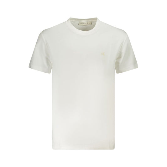 Calvin Klein White Cotton Men T-Shirt Calvin Klein