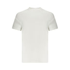 Calvin Klein Bianco cotton men's T-shirt, plain white, soft fabric, crew neck, front view.