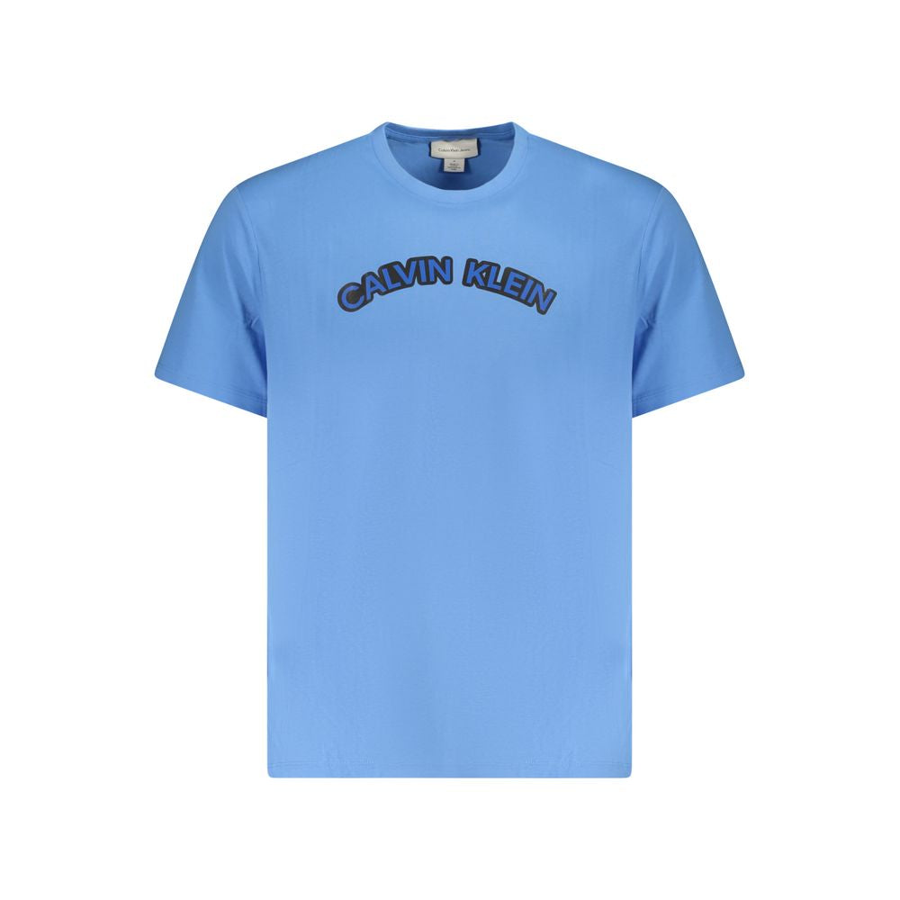 Calvin Klein Light Blue Cotton Men T-Shirt Calvin Klein