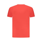 Cavalli Class Rosso Cotton Men T-Shirt in red, featuring a classic fit and soft fabric, displayed on a neutral background.
