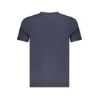 Cavalli Class Blu cotton men's T-shirt with a classic fit and round neckline, displayed on a plain background.