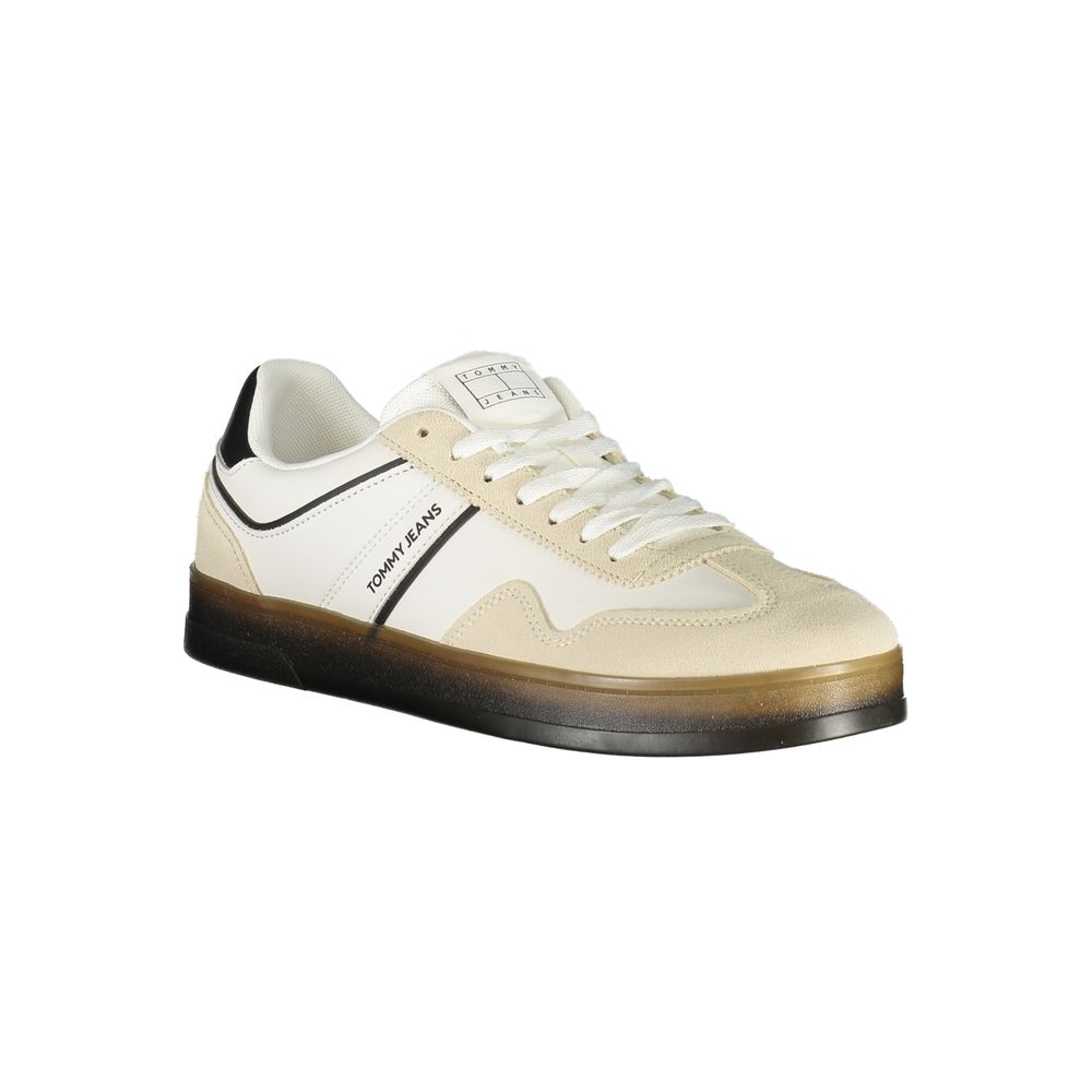 Tommy Hilfiger White Polyurethane Men's Sneaker Tommy Hilfiger
