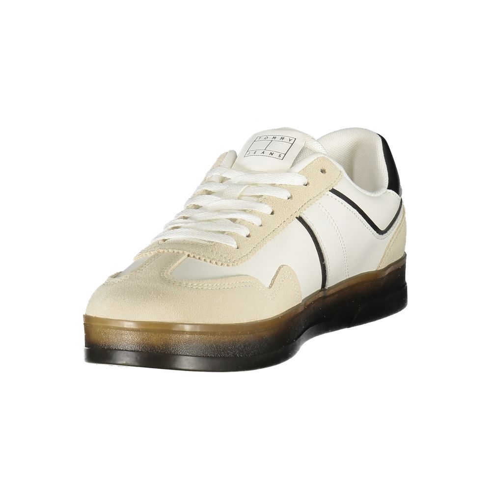 Tommy Hilfiger White Polyurethane Men's Sneaker Tommy Hilfiger