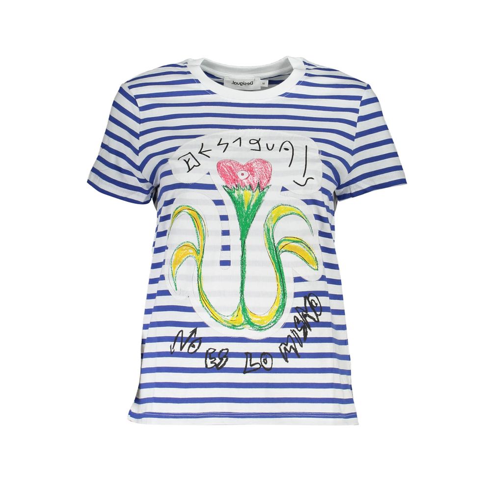 Desigual Blue Cotton Women T-Shirt Desigual