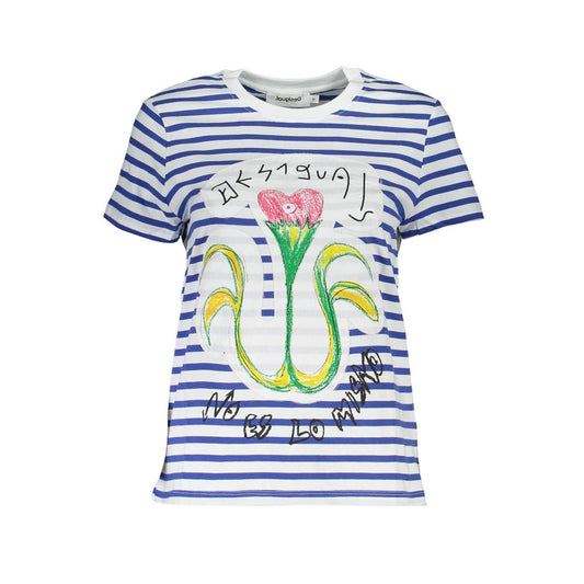 Desigual Blue Cotton Women T-Shirt Desigual