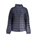 North Sails Blu polyester women's jacket showing front view with zip closure and collar, lightweight and stylish for outdoor wear.
